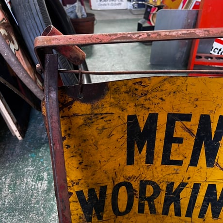 Vintage　MEN WORKING　道路標識　18-98