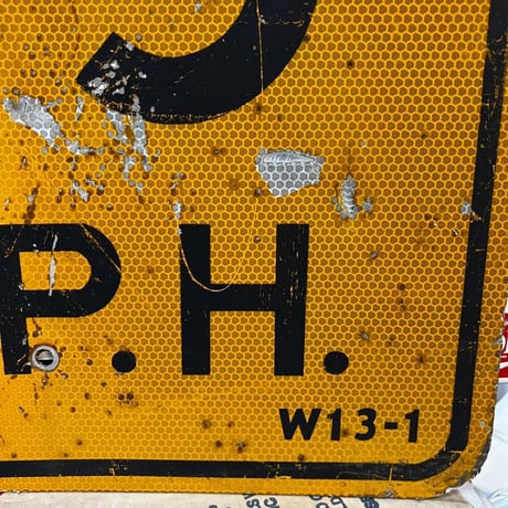 45M.P.H　ヴィンテージ　ロードサイン　道路標識　15-295-27