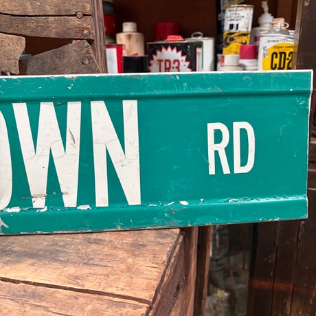 Vintage FRANCETOWN RD 両面ロードサイン 18-26