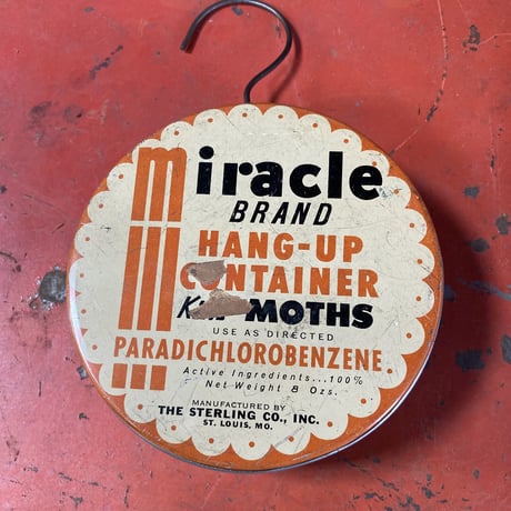 miracle BRAND HANG-UP CONTAINER ヴィンテージ　両面　ブリキ缶　14-451-1