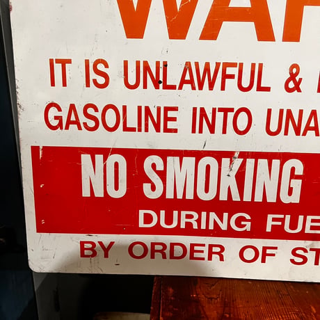 Vintage WARNING 両面看板 20-155-25