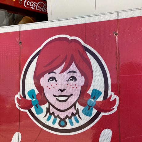 Wendy′s × QDOBA　ヴィンテージ　大型両面看板　13-296-1