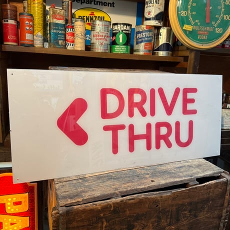 Vintage DRIVE THRU DUNKIN'DONUTS プラスチック看板 21-27-5