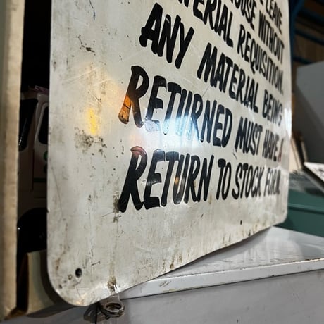 Vintage NOTICE SIGN 19-108-16