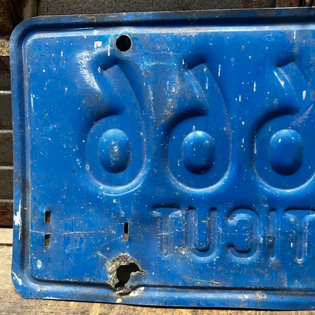 Vintage License Plate 19-107-2