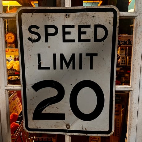 Vintage SPEEDLIMIT20 ROADSIGN 道路標識 20-155-18