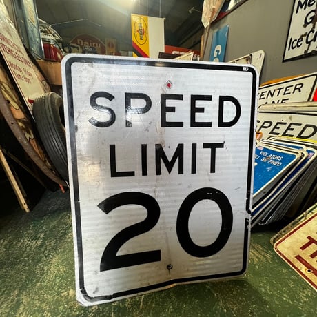 Vintage　SPEEDLIMIT20　道路標識　18-14