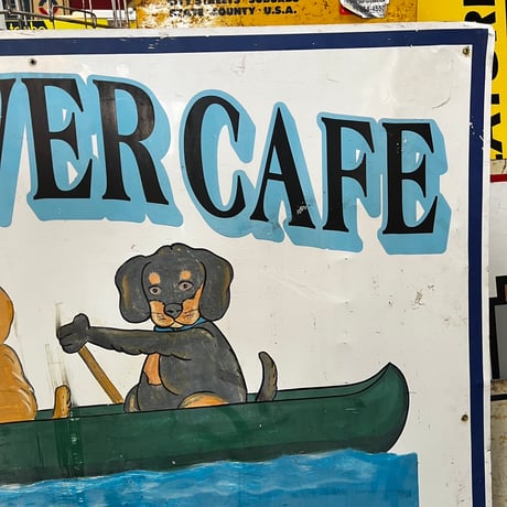 大型 Vintage THE RIVER CAFE SIGN 19-108-137