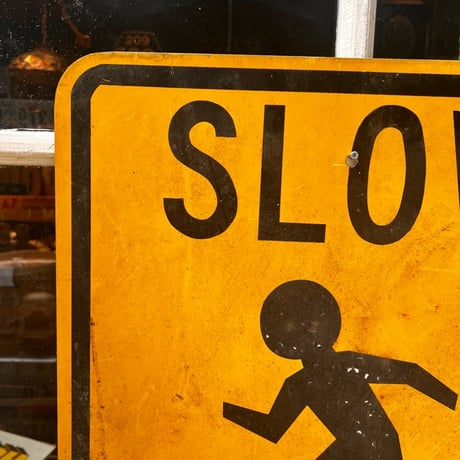 Vintage SLOW CHILDREN 道路標識　19-112-1