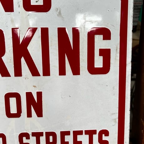 Vintage NO PARKING 道路標識 琺瑯看板 17-98