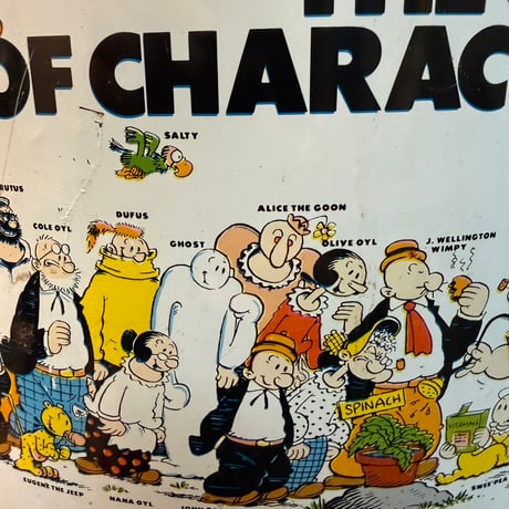 Vintage POPEYE ブリキ ダスト缶 21-39