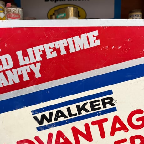 Vintage WALKER ADVANTAGE MUFFLER 両面サイン 21-86