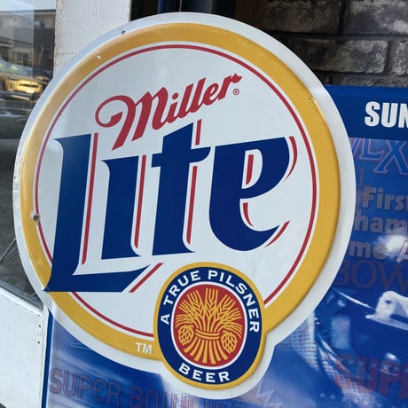 Miller Lite × SUPER BOWL　ヴィンテージ　看板　14-351