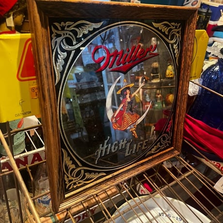 Vintage Miller Beer パブミラー 18-300