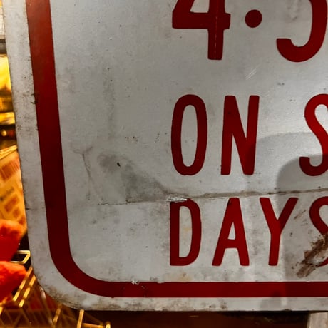 Vintage NO PARKING ROADSIGN 道路標識 20-35-2