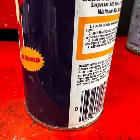 Vintage BRAKE FLUID OIL CAN (中身入り) 19-247-11
