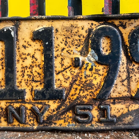 【希少!!】Vintage License Plate ニューヨーク州　18-144-3