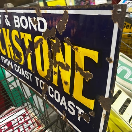 Vintage Waitt&Bond.Inc（葉巻メーカー) BLACKSTONE ENAMEL SIGN 17-274