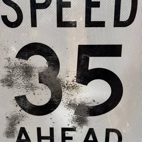 Vintage REDUCED SPEED35 AHEAD ロードサイン 21-213-44