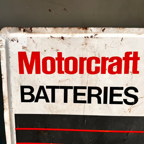 Vintage Motorcraft BATTERIES Store Display SIGN 20-414-2