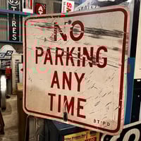 Vintage NO PARKING 道路標識 看板 19-108-39