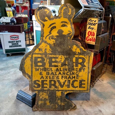 Bear Weel Alignment ヴィンテージ 大型両面看板