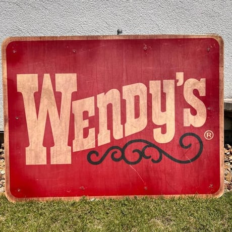 WENDY'S ＆　VALERO ヴィンテージ　両面看板　(13)296-11