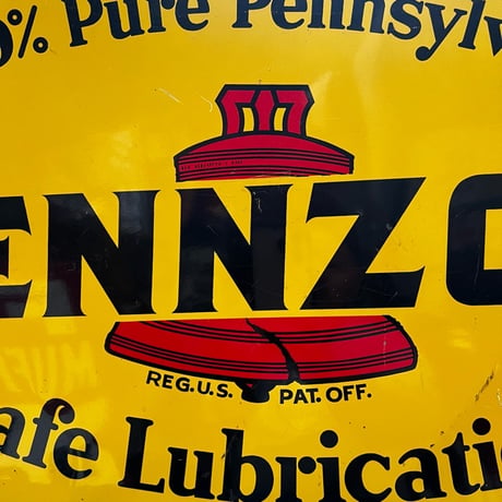 Vintage 1971 PENNZOIL 両面 看板 17-299