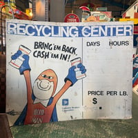 Vintage Budweiser “BUD MAN” Recycling Center 大型看板 21-257