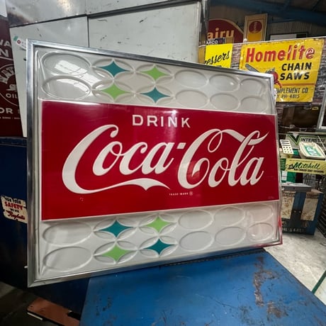 Vintage CocaCola VendingMachine Panel Sign 1960's 17-164