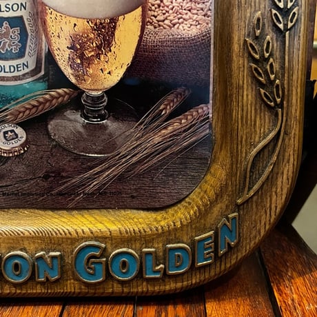 Vintage Molson Golden Beer プラスチック Sign 17-265