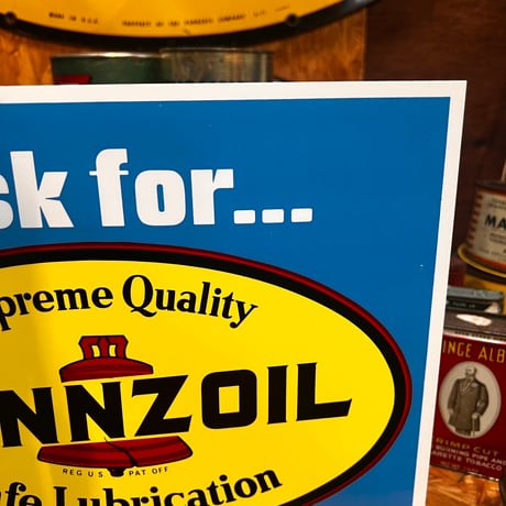 Vintage VTG PENNZOIL 両面看板 14-29-1