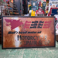 Vintage  Wolf’s Head Motor Oil 大型看板 21-269