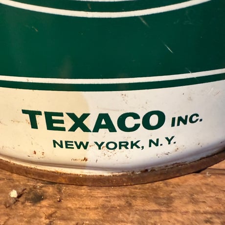 Vintage TEXACO 蓋付きオイル缶 20-362-4
