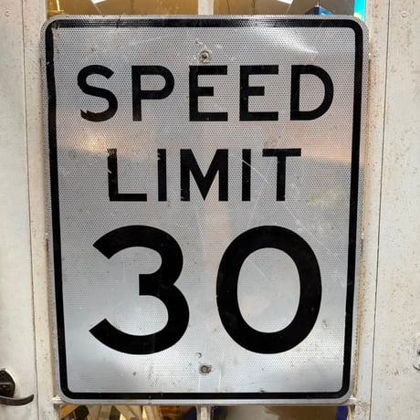 Vintage SPEEDLIMIT30 ロードサイン 20-202-53