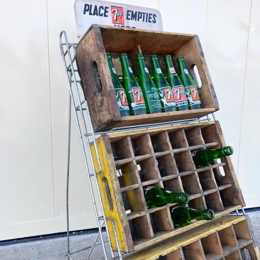 セブンアップ　7up メタルラック　ランプ　ビンテージ　usa　まとめて 7up セブンアップ アメリカドリンク ヴィンテージラック