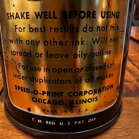 Vintage SPEED-O-PRINT OIL CAN 16-c-31