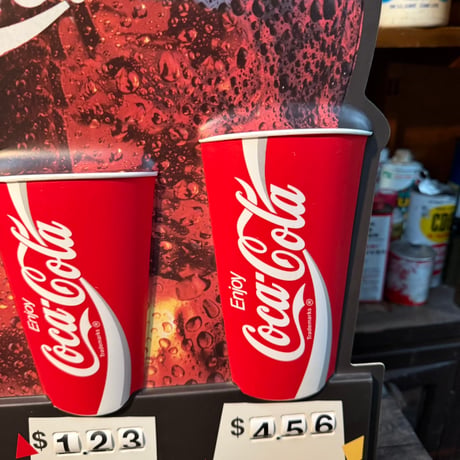 Vintage Coca-Cola  プラスチックプライスサイン 両面 21-293