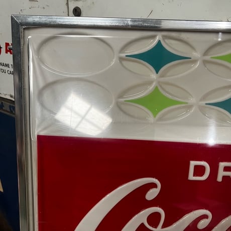Vintage CocaCola VendingMachine Panel Sign 1960's 17-164