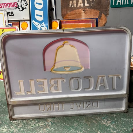 Vintage Taco Bell ドライブスルー 大型プラスチックサイン T-1