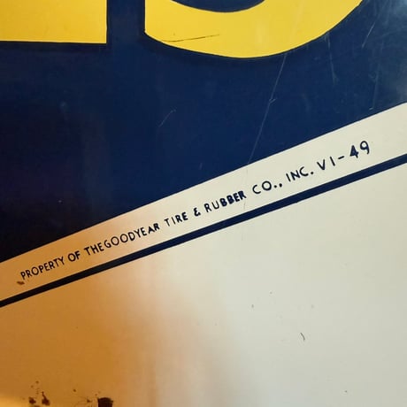 Vintage GOODYEAR TIRES 大型ホーロー看板 21-292