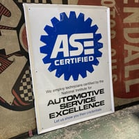 ASE　自動車整備士国家試験　ヴィンテージ　看板　14-427