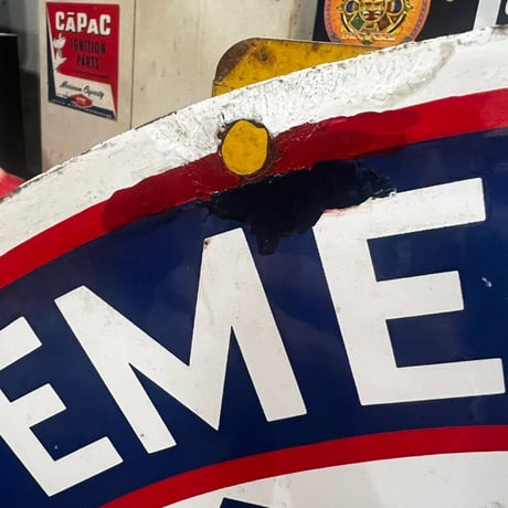 Vintage AAA EMERGENCY SERVICE 琺瑯両面 看板 1-5