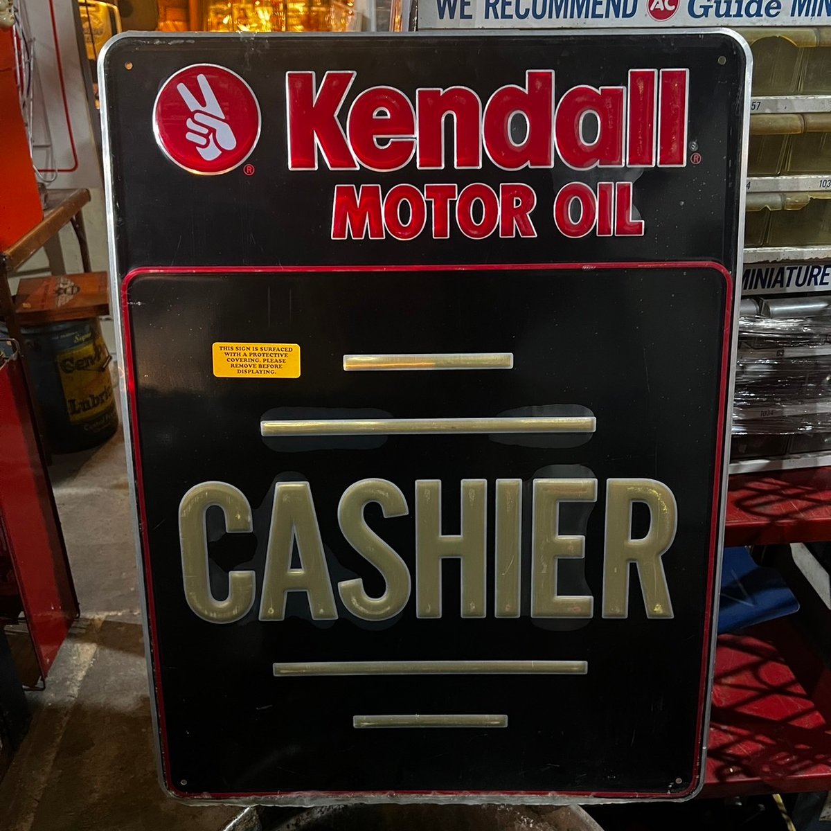 激レア‼️1980年代のKendallロゴ入り看板‼️ 【公式通販】