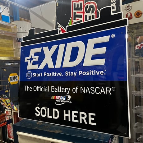 Vintage EXIDE BATTERY SIGN 14-425