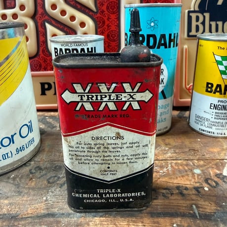 Vintage TRIPLE-X OIL CAN 20-359