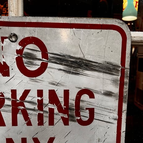 Vintage NO PARKING 道路標識 看板 19-108-39