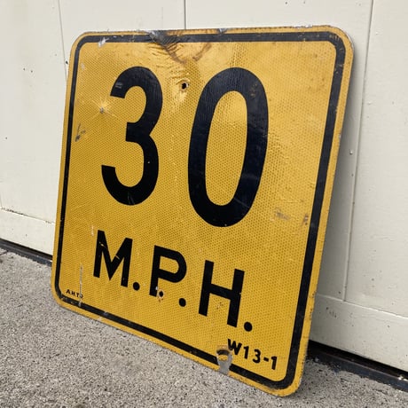 ヴィンテージ　ロードサイン　道路標識　15-295-16
