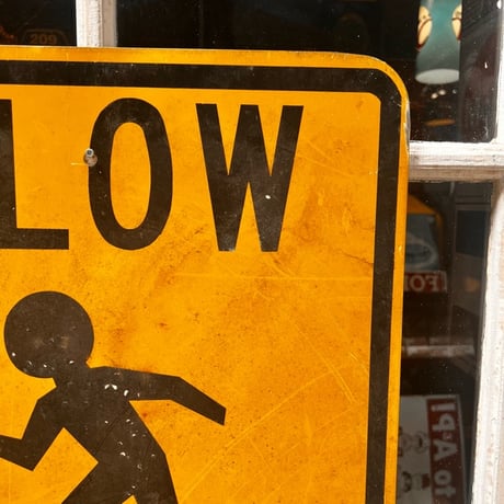 Vintage SLOW CHILDREN 道路標識　19-112-1