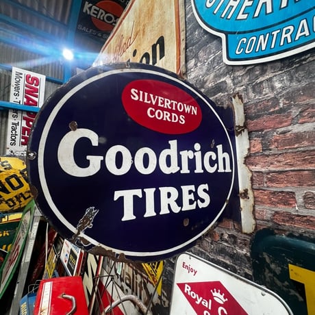 Vintage Goodrich TIRES 琺瑯 看板 16ー126